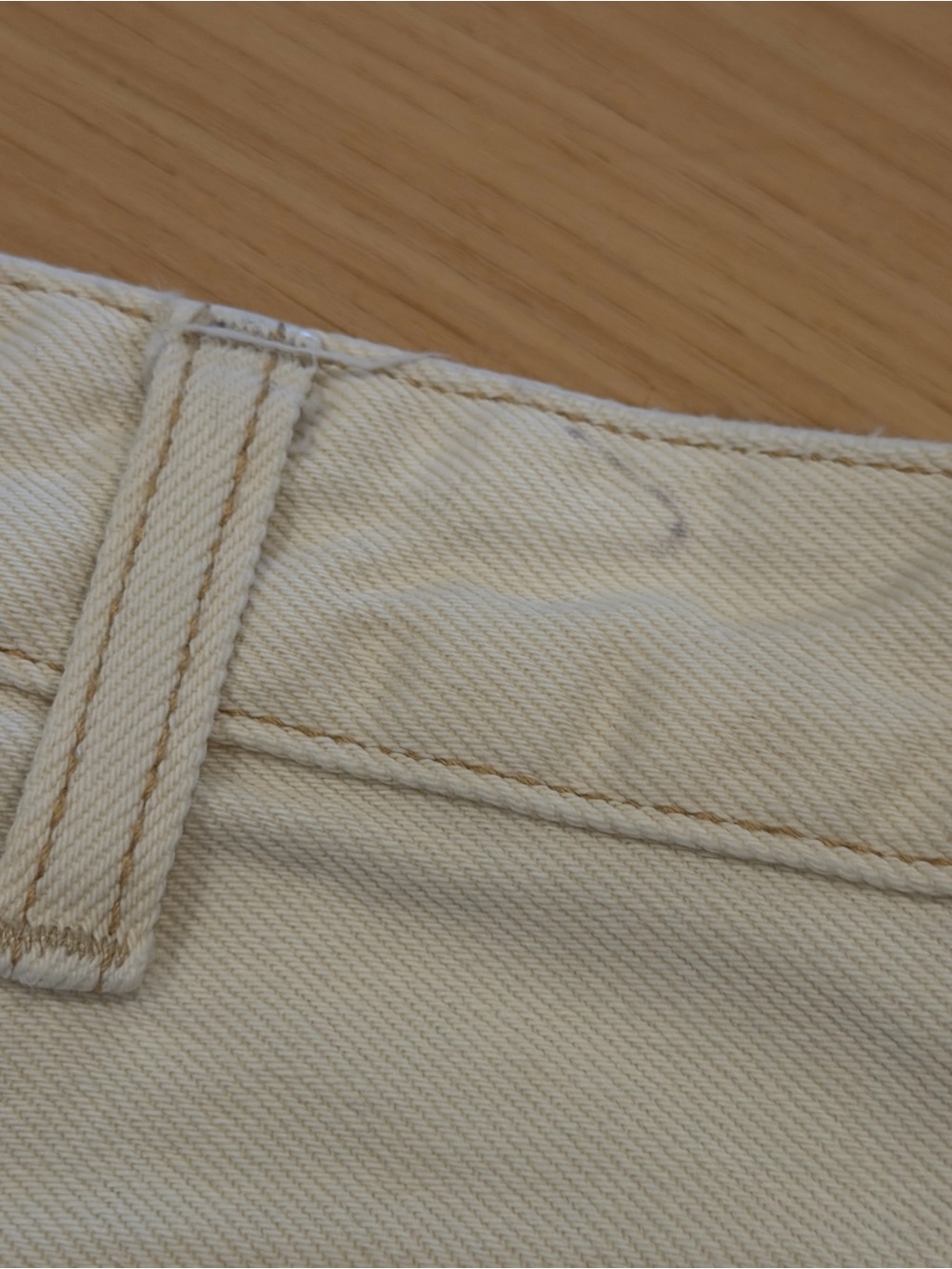 Free People Destroyed Denim Shorts Ivory - Picture 7 of 9